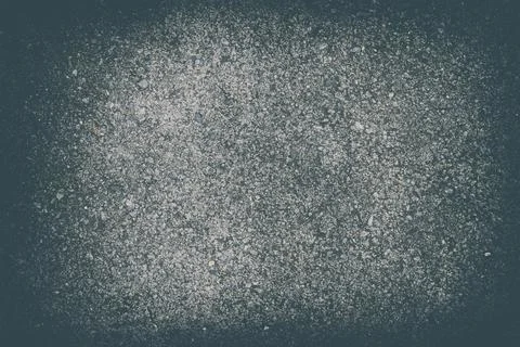 Dark black stone road surface with black vignette background, Grit dark black Stock Photos