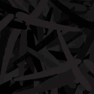 Dark Black Tangled Brush Stroke Abstract Background Stock Illustration
