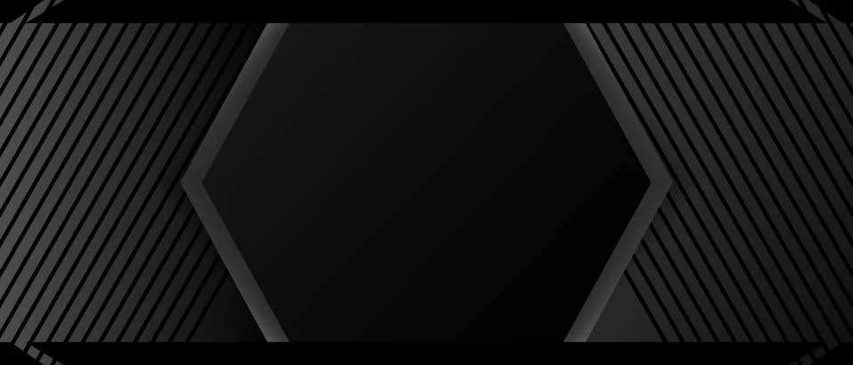 Dark black technology background with shapes. Modern abstract vector background Stock Illustration