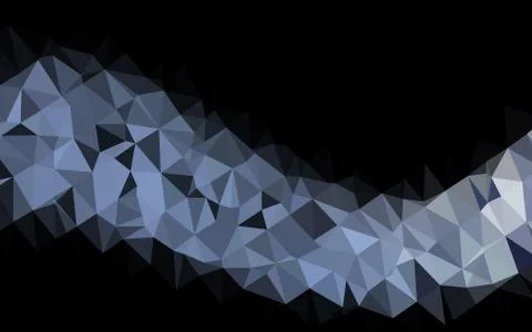 Dark Black vector abstract mosaic pattern. Stock Illustration