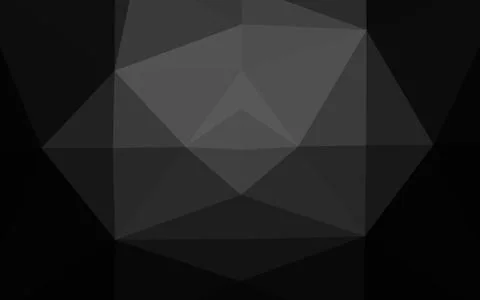 Dark Black vector abstract mosaic pattern. Illustrazione stock