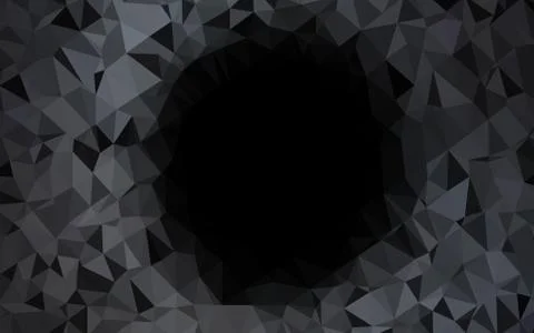 Dark Black vector abstract mosaic pattern. Stockillustratie