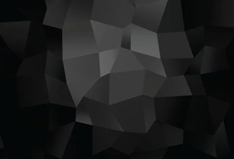 Dark Black vector abstract mosaic background. Stock Illustration