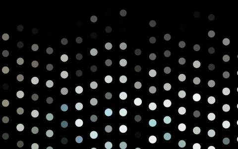 Dark Black vector background with bubbles. Stock Illustration