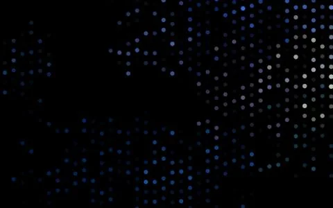 Dark Black vector background with bubbles. Illustrazione stock