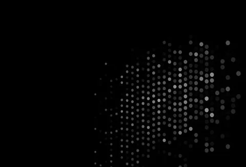 Dark Black vector background with bubbles. Stock Illustration