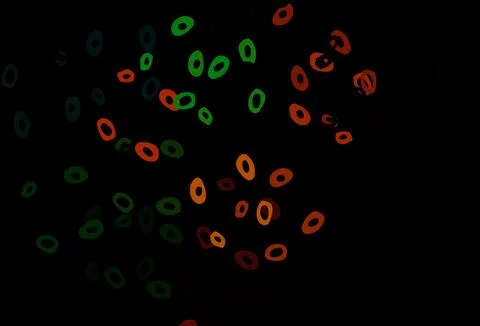 Dark Black vector background with bubbles. Illustrazione stock