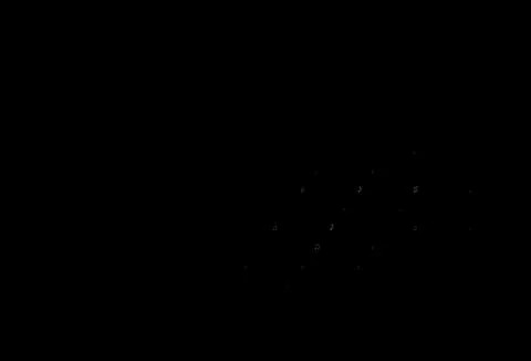 Dark Black vector background with music symbols. Illustrazione stock