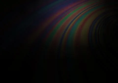 Dark Black vector blurred shine abstract template. 스톡 일러스트