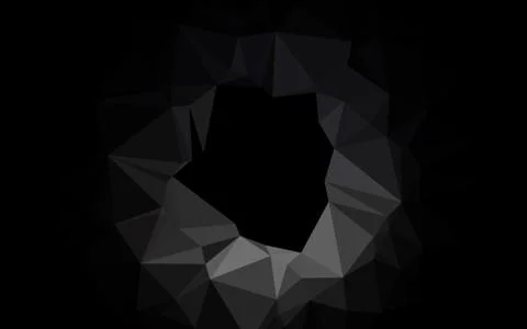 Dark Black vector blurry triangle template. Illustrazione stock