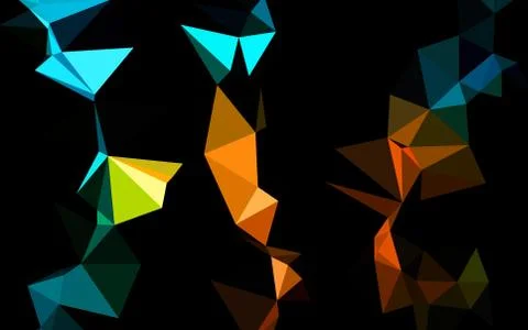 Dark Black vector blurry triangle pattern. 스톡 일러스트