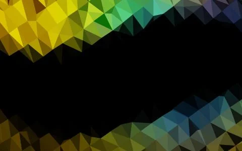 Dark Black vector blurry triangle pattern. 스톡 일러스트