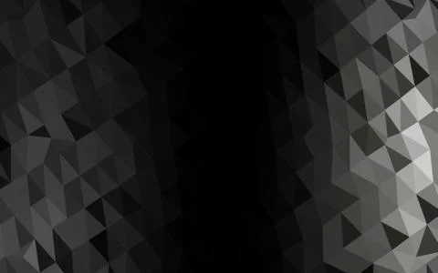 Dark Black vector blurry triangle pattern. Stock Illustration