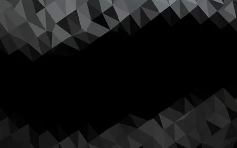 Dark Black vector blurry triangle pattern. 스톡 일러스트
