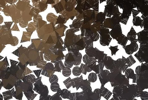 Dark  black vector cover in polygonal style with circles. Illustrazione stock