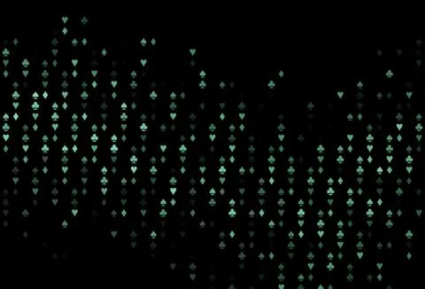 Dark Black vector layout with elements of cards. Stock Illustration