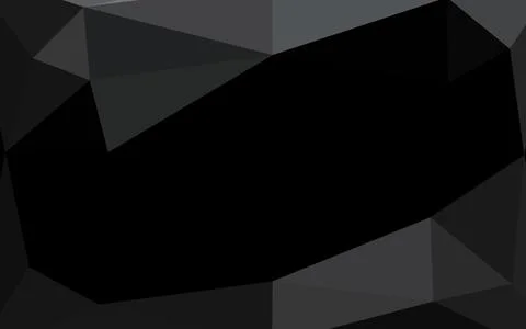 Dark Black vector low poly texture. イラスト素材