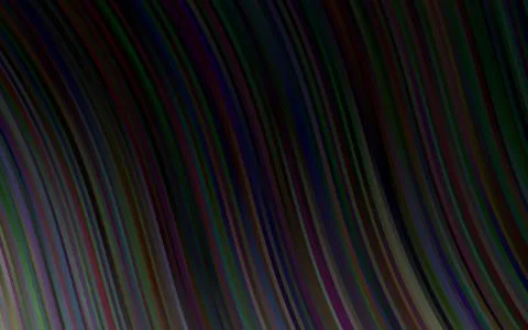 Dark Black vector pattern with bent ribbons. Stockillustratie