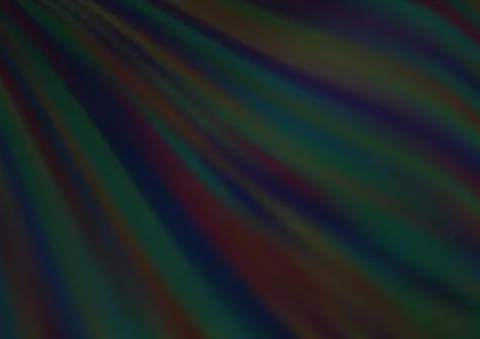 Dark Black vector pattern with curved circles. Stock Illustration