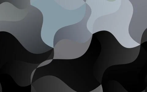 Dark Black vector pattern with lava shapes. 스톡 일러스트