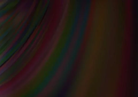 Dark Black vector pattern with lines, ovals. Stock Illustration