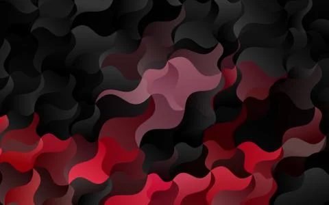 Dark Black vector pattern with liquid shapes. Stock Illustration