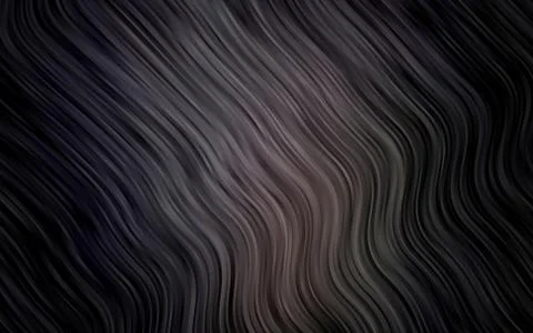 Dark Black vector pattern with liquid shapes. Stock Illustration