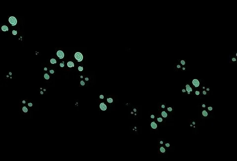 Dark Black vector pattern with liquid shapes. Illustrazione stock