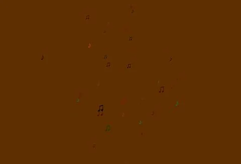 Dark Black vector pattern with music elements. Illustrazione stock
