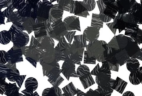 Dark  black vector pattern in polygonal style with circles. Stockillustratie