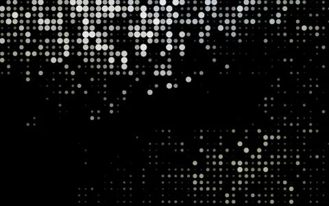 Dark Black vector pattern with spheres. Stockillustratie