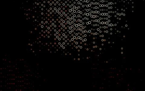 Dark Black vector pattern with spheres. Illustrazione stock