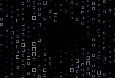 Dark Black vector pattern in square style. Illustrazione stock