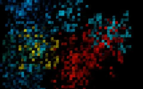 Dark Black vector pattern in square style. Stock Illustration