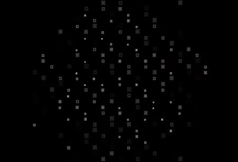 Dark Black vector pattern in square, circular style. Illustrazione stock