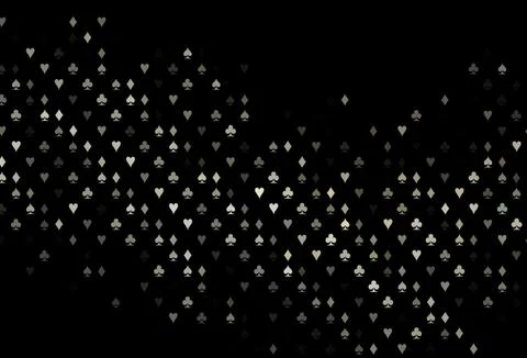 Dark Black vector pattern with symbol of cards. Stock Illustration