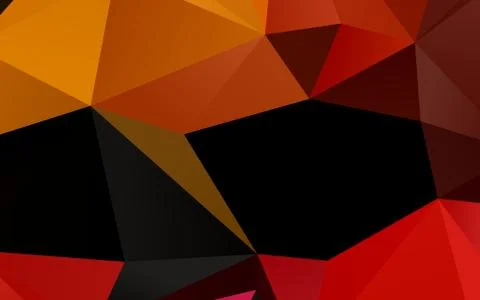 Dark Black vector polygon abstract background. Stock Illustration