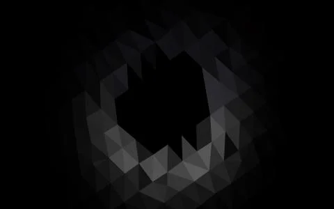 Dark Black vector polygon abstract layout. Stock Illustration