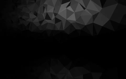 Dark Black vector polygon abstract backdrop. Illustrazione stock
