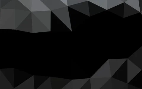 Dark Black vector polygon abstract background. イラスト素材