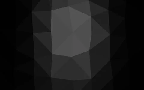 Dark Black vector polygonal background. Stock Illustration