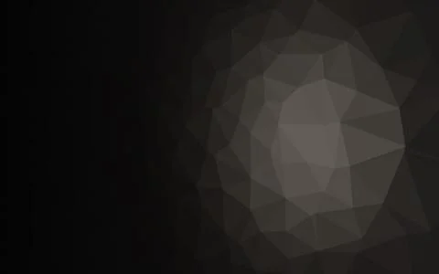 Dark Black vector polygonal pattern. Illustrazione stock