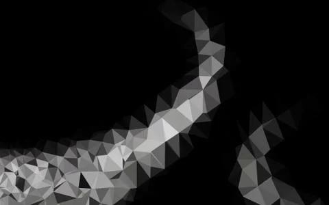 Dark Black vector polygonal pattern. Illustrazione stock