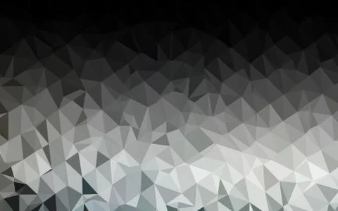 Dark Black vector shining triangular pattern. Illustrazione stock