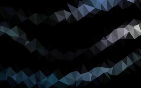 Dark Black vector shining triangular pattern. Stock Illustration
