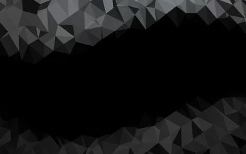 Dark Black vector shining triangular pattern. Stockillustratie