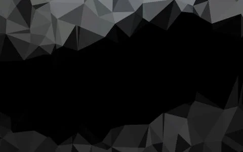 Dark Black vector shining triangular background. 스톡 일러스트