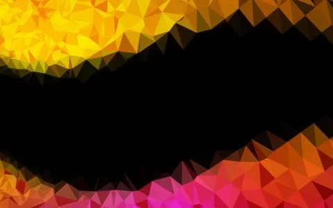 Dark Black vector shining triangular background. 스톡 일러스트