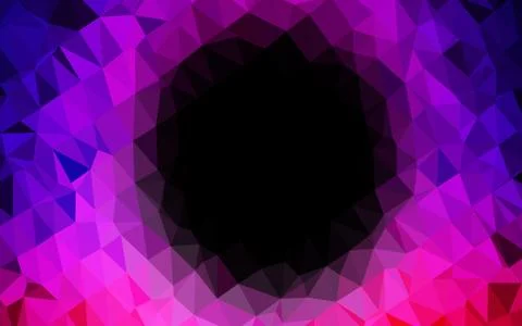 Dark Black vector shining triangular template. Illustrazione stock