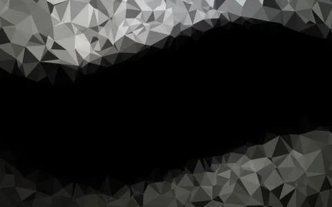 Dark Black vector shining triangular pattern. Stock Illustration